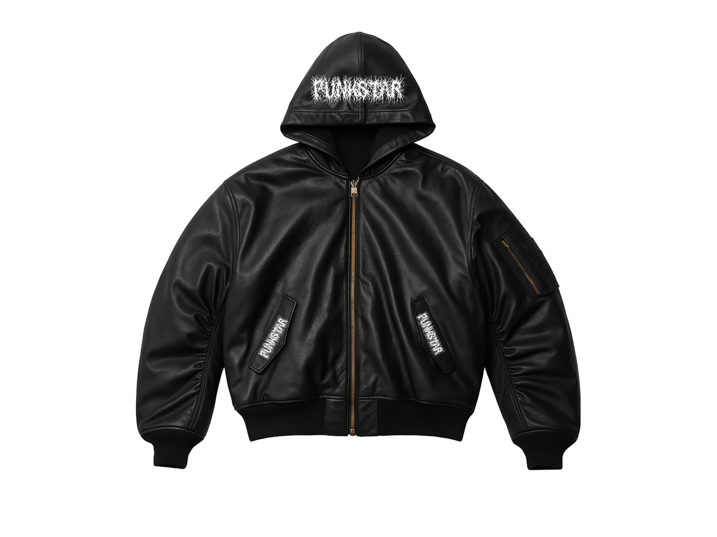 PUNKSTAR LEATHER BOMBER KNALL3R X PUNKSTARKC