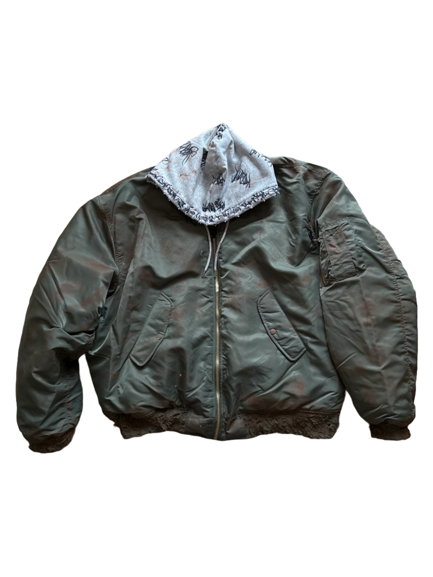 GRAFFITI HOODED MUD BOMBER V2