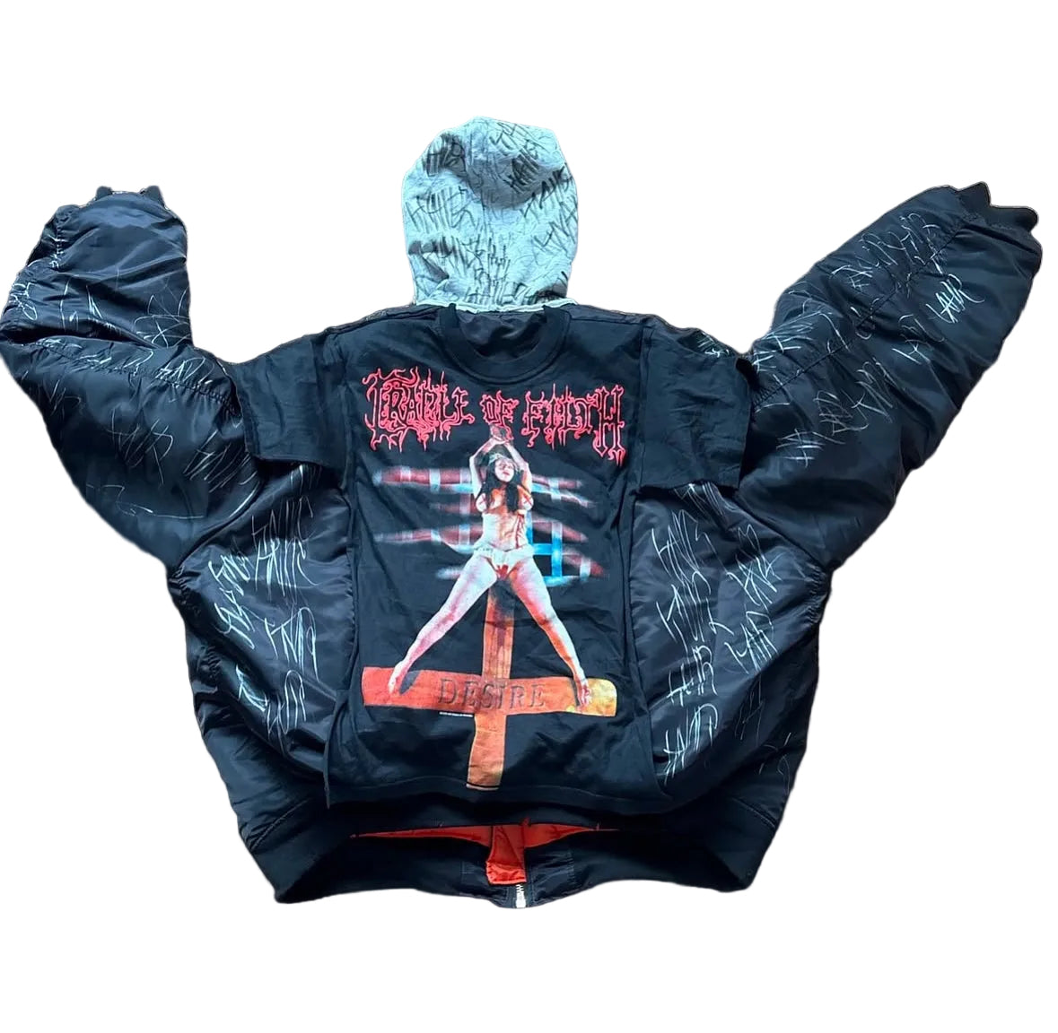 KNALL3R UPSIDE DOWN CROSS BOMBER