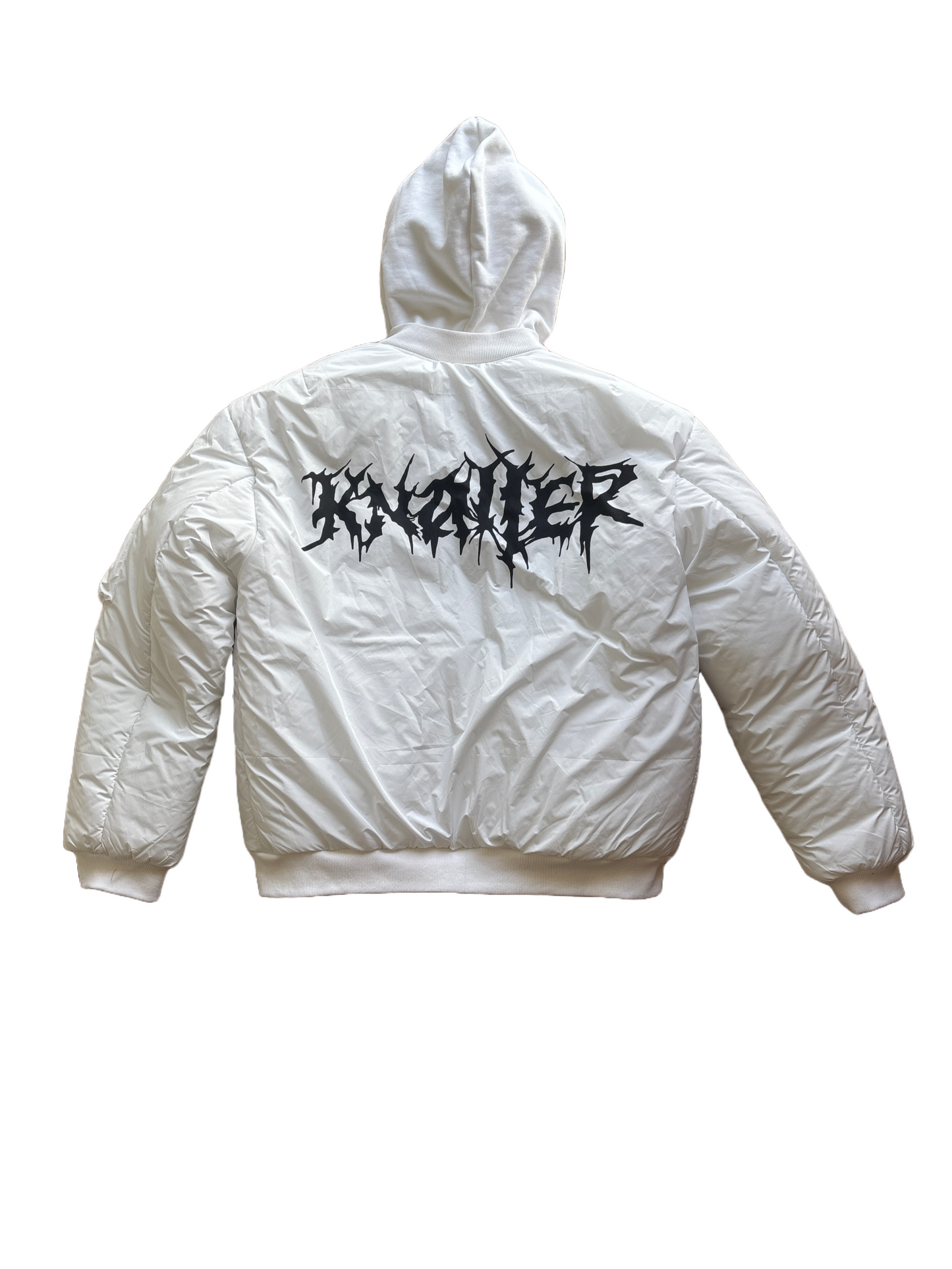 WHITE KNALL3R BOMBER