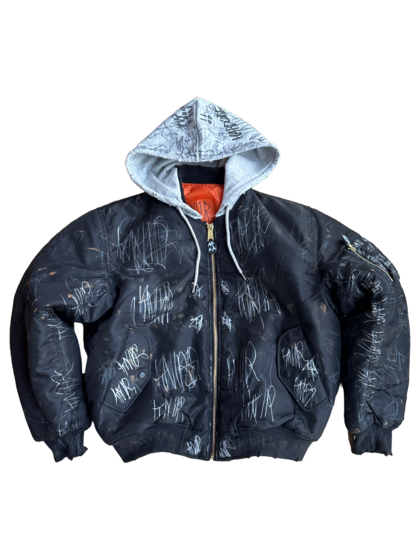 GRAFFITI HOODED BOMBER V1