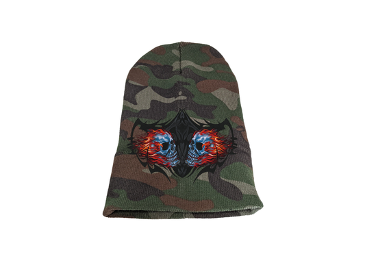 KNALL3R CAMO SKULL BEANIE