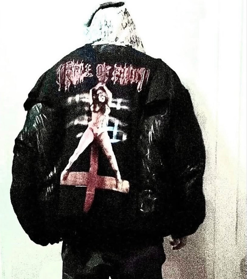 KNALL3R UPSIDE DOWN CROSS BOMBER