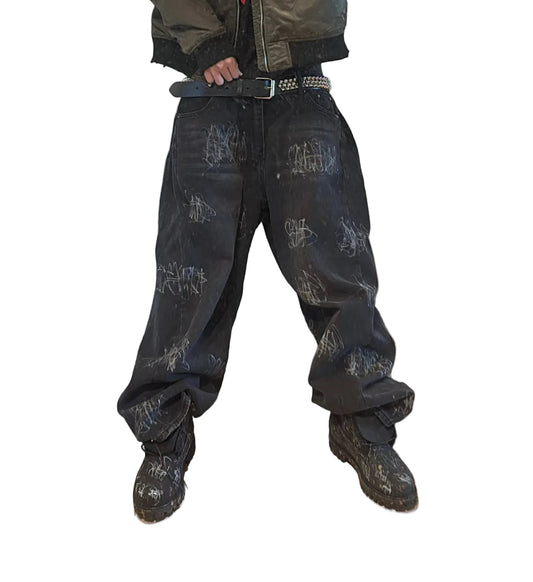 KNALL3R GRAFFITI DENIM