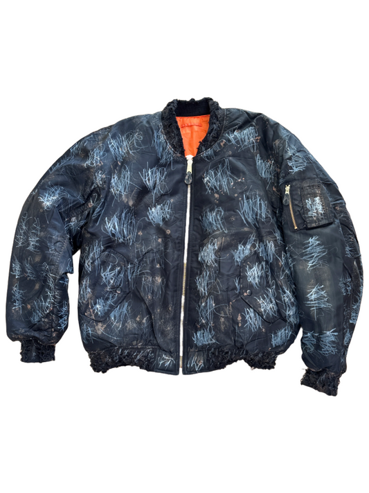 GRAFFITI BOMBER BLACK