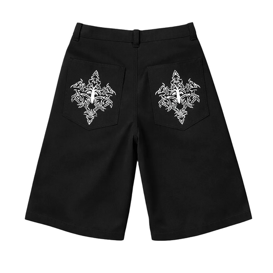 KNALL3R X BLAME BAGGY SHORTS