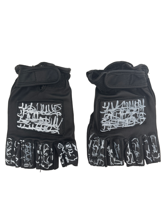 LEATHER GRAFFITI GLOVES
