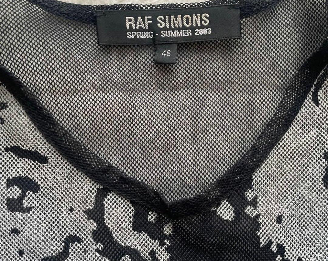 RAF SIMONS SS2003 CONSUMED CENTRAL MESH TANKTOP