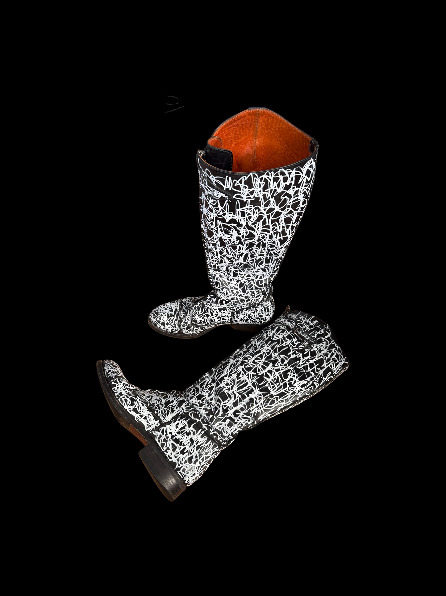 KNALL3R LEATHER KNEE BOOTS