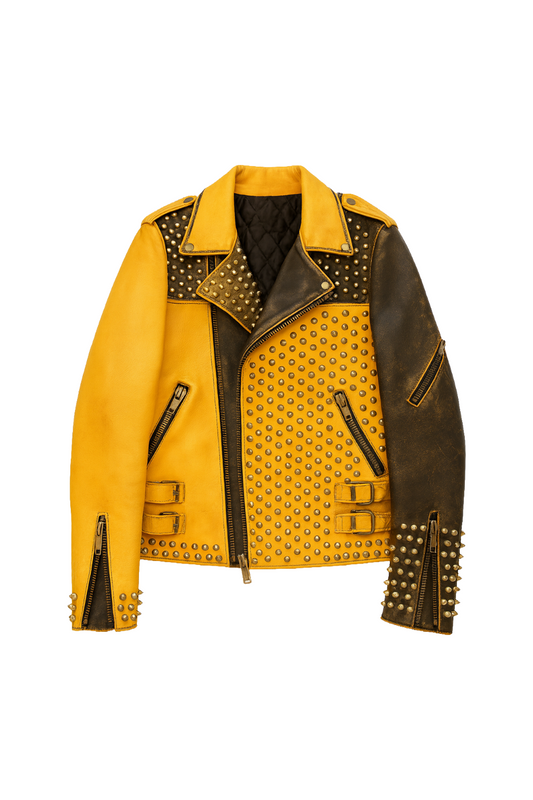 STUDDED LEATHER JACKET