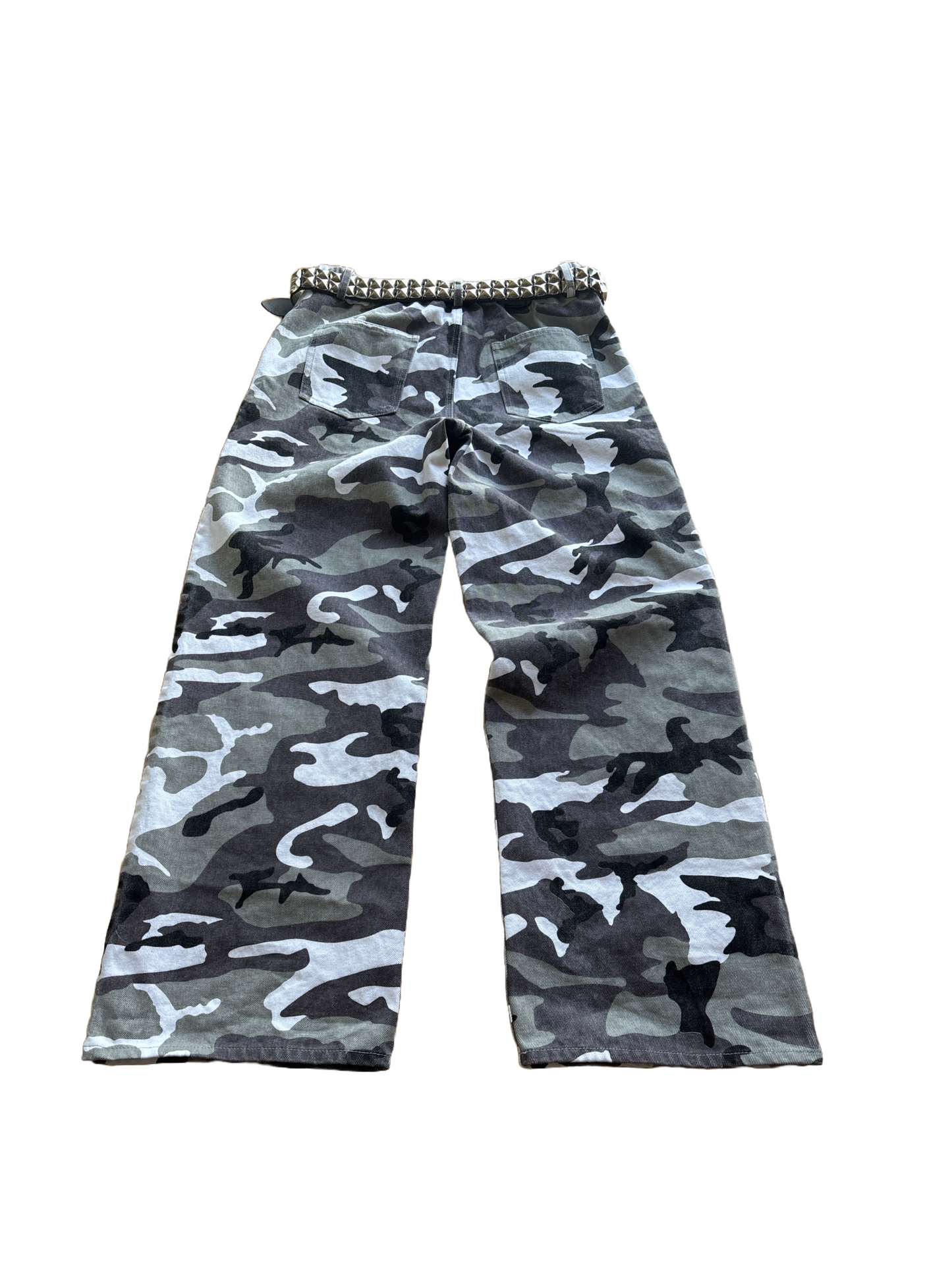 BAGGY DENIM CAMO PANTS