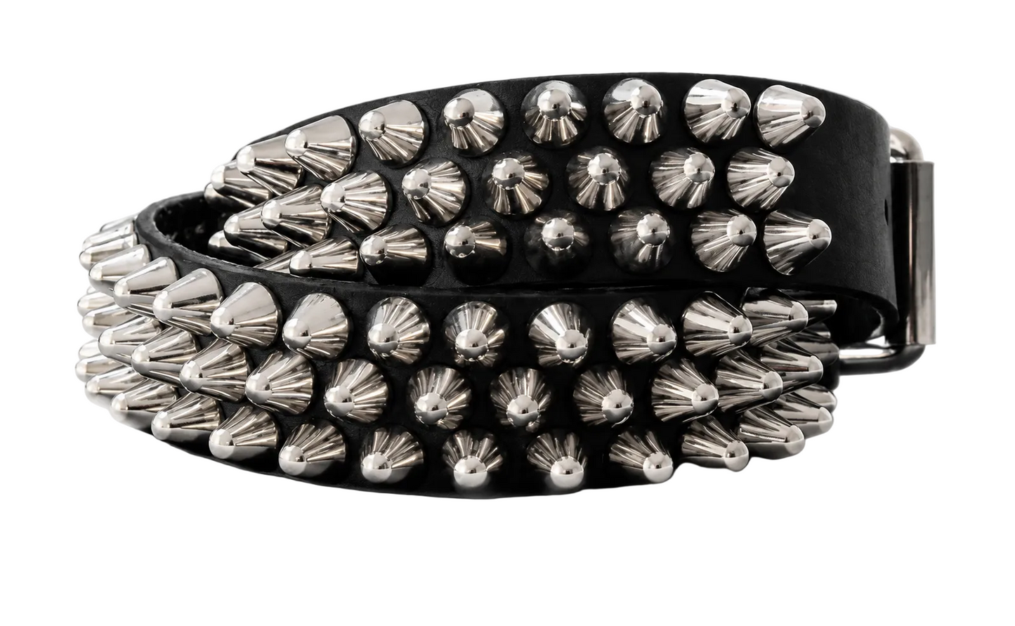 KNALL3R LEATHER STUDDED BELT