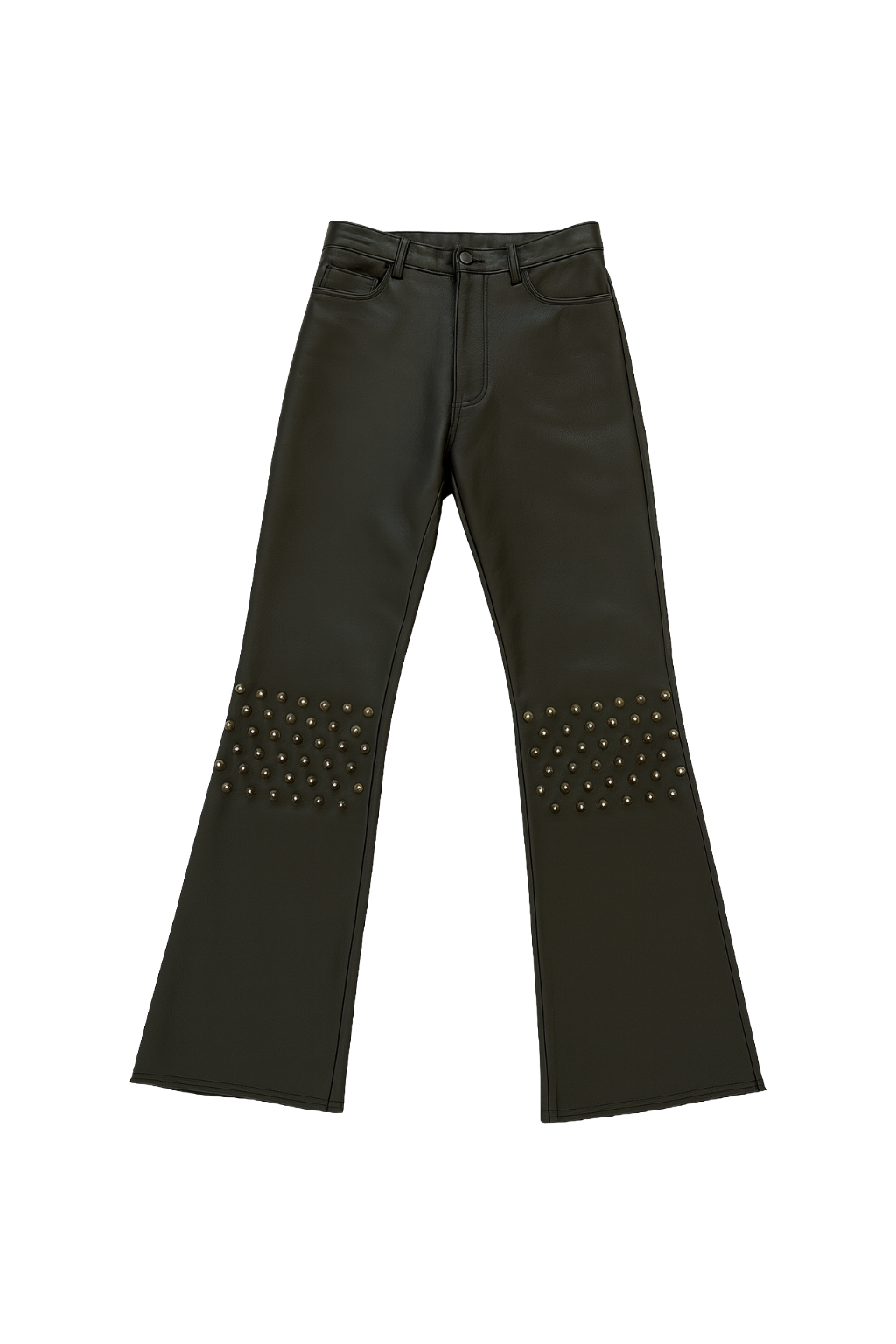 LEATHER STUDDED PANTS
