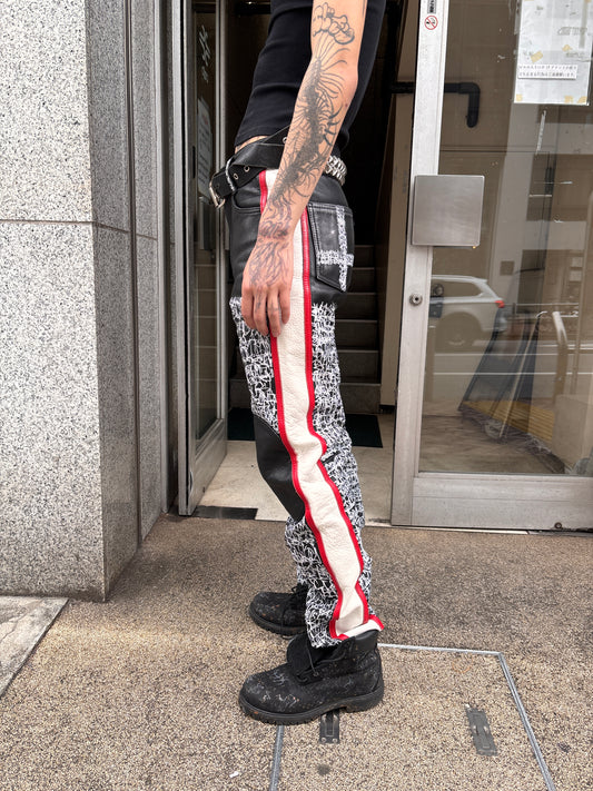 KNALL3R LEATHER BIKER PANTS