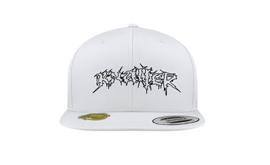 ALL WHITE KNALL3R LOGO SNAPBACK V2