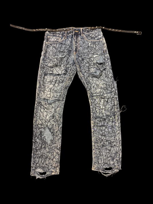 KNALL3R GRAFFITI JEANS