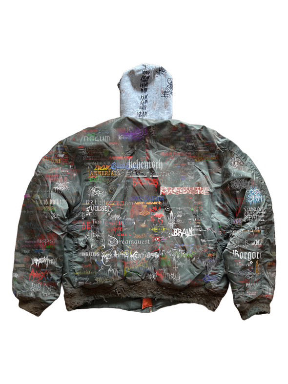 KNALL3R X TAZZ.GALLERY HARDCORE LOGO BOMBER
