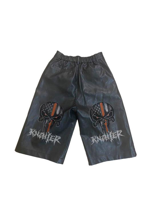 KNALL3R LEATHER SHORTS