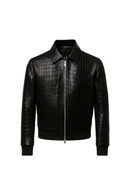 CROCODILE LEATHER JACKET