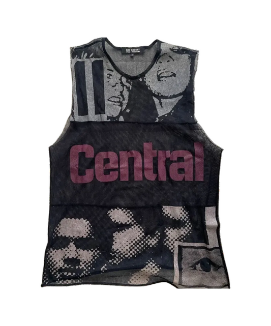 RAF SIMONS SS2003 CONSUMED CENTRAL MESH TANKTOP