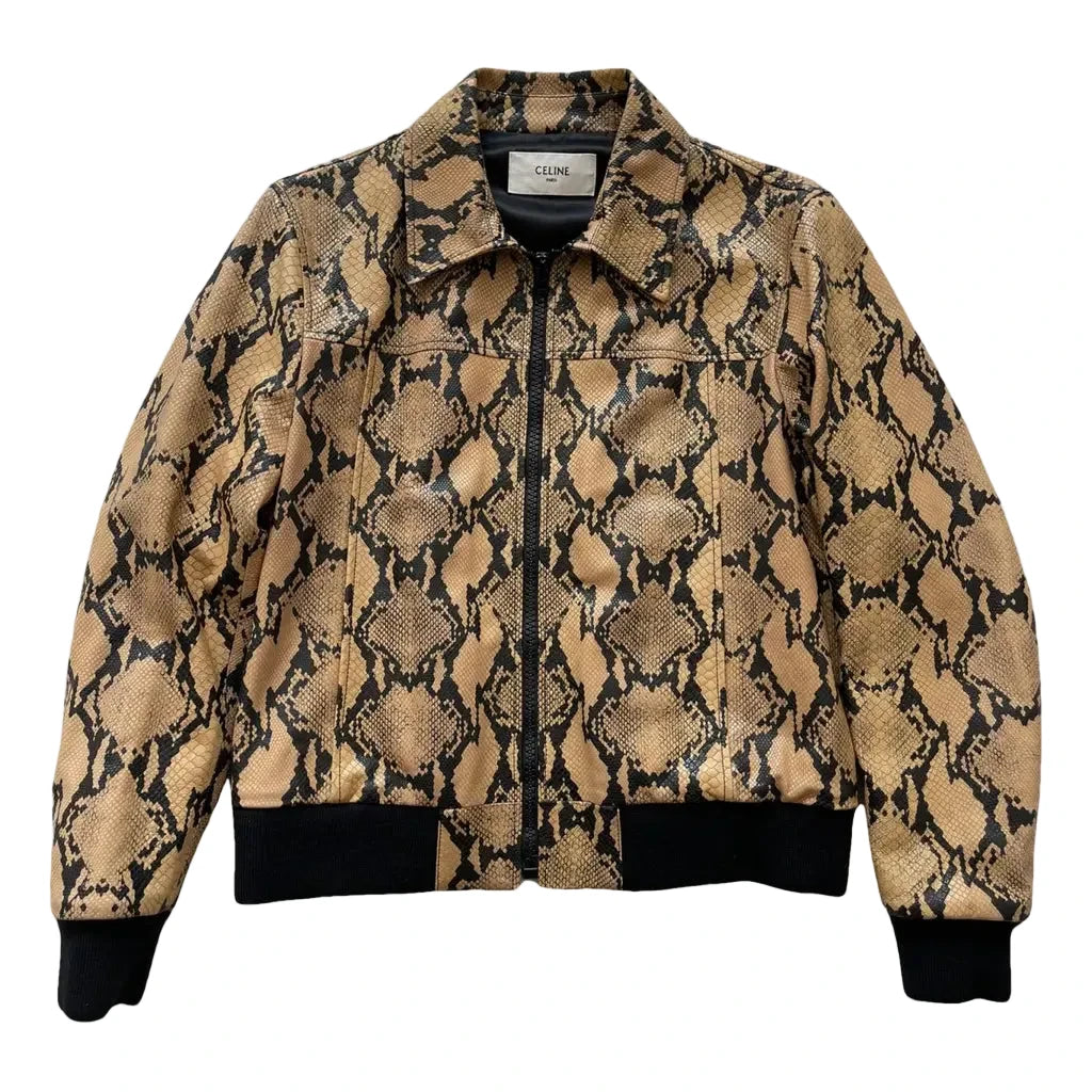 CELINE SS20 RUNWAY PYTHON LEATHER JACKET