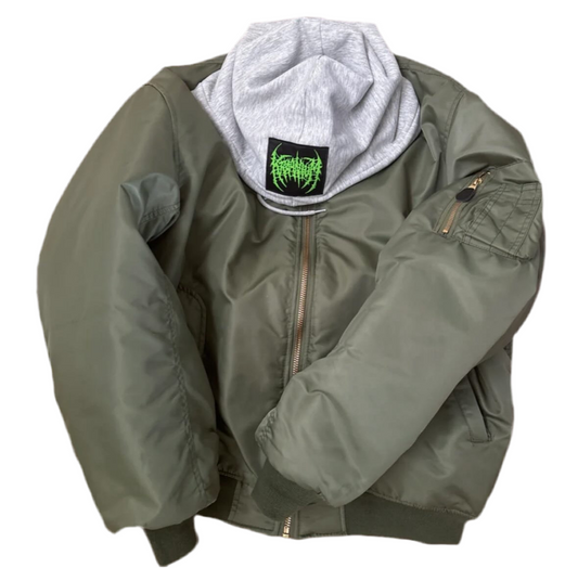 GREEN PATCH BOMBER IN GREEN