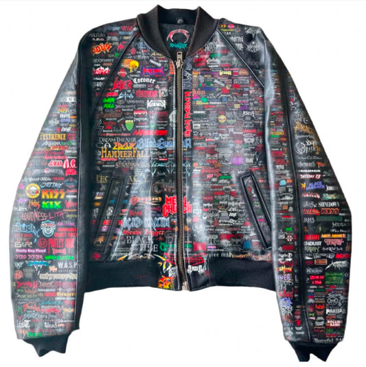 KNALL3R X TAZZ.GALLERY LEATHER BOMBER V1