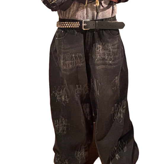 KNALL3R GRAFFITI SKATE DENIM