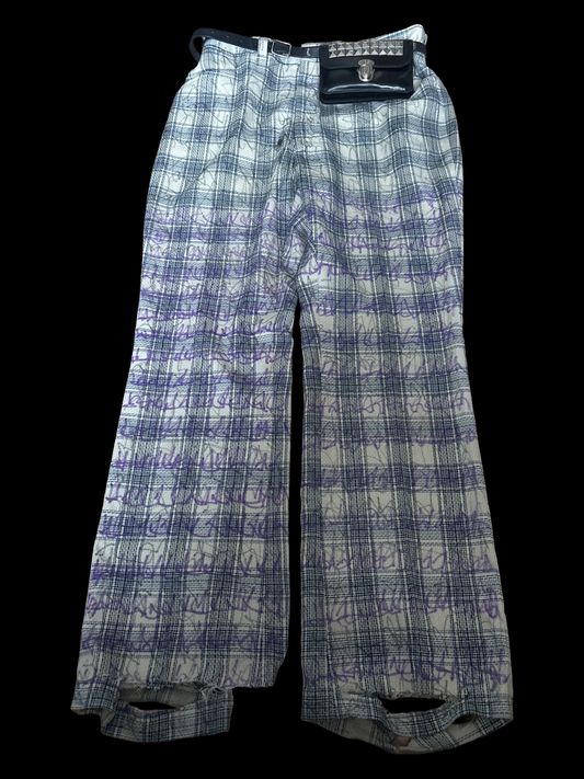 KNALL3R CHECKERED SLACKS