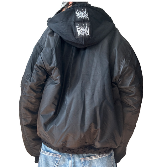 ALL BLACK PATCH BOMBER V3