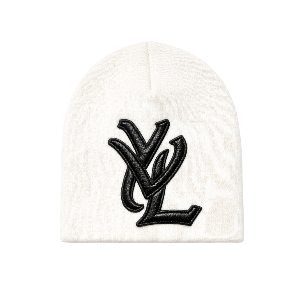 YVL PATCH BEANIE WHITE