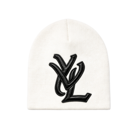 YVL PATCH BEANIE WHITE
