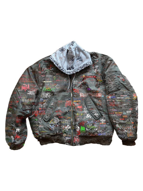 KNALL3R X TAZZ.GALLERY HARDCORE LOGO BOMBER