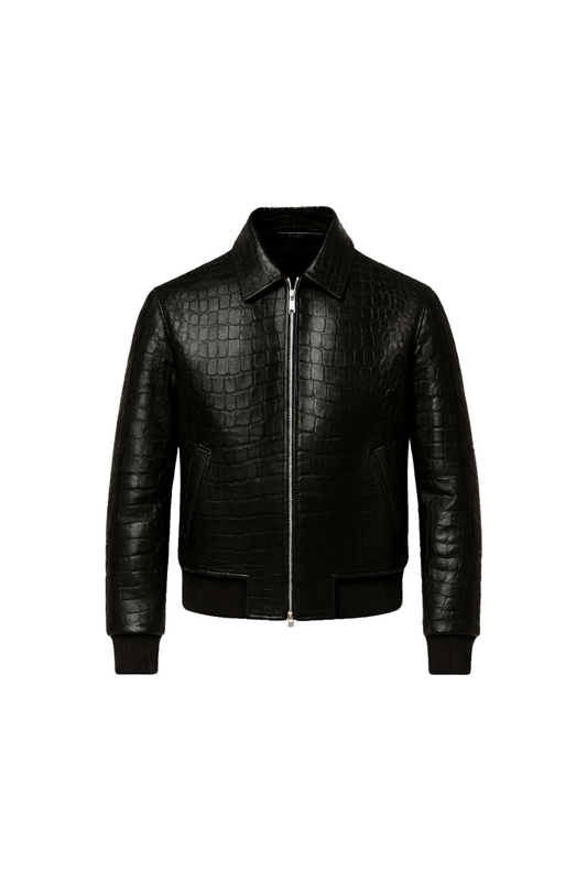 CROCODILE LEATHER JACKET