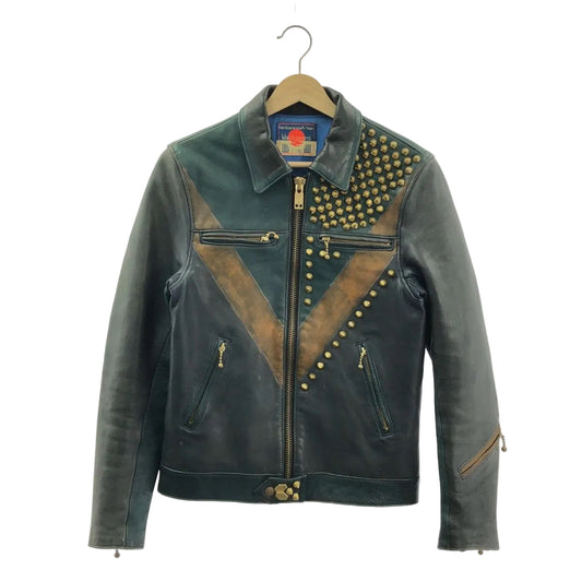 BLACKMEANS COWHIDE STUDDED LEATHER JACKET