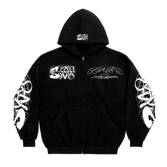 KNALL3R X SWAGGDIFFERENT ZIP HOODIE